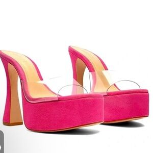 SCHUTZ Fuchsia Platform Heels NWOB